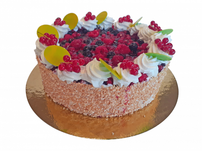 Erdei gyümölcsös túró torta